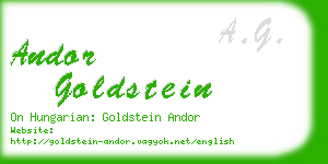 andor goldstein business card